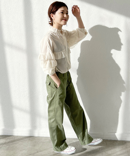「Spick & Span」 長袖ブラウス FREE ベージュ レディース Spick＆Span 「Spick & Span」 長袖ブラウス FREE ベージュ