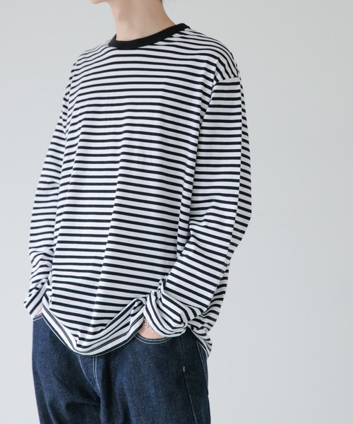 「FORK&SPOON」 長袖Tシャツ 4 ブラック系その他 メンズ