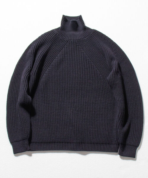 「BATONER」 タートルネックニット S チャコールグレー メンズ_画像7