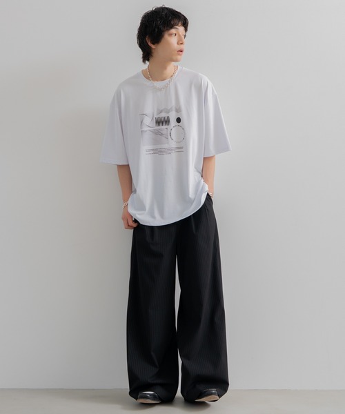 「SINSS」 半袖Tシャツ SMALL ホワイト メンズ