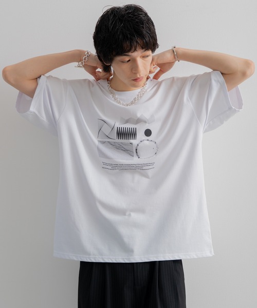 「SINSS」 半袖Tシャツ SMALL ホワイト メンズ