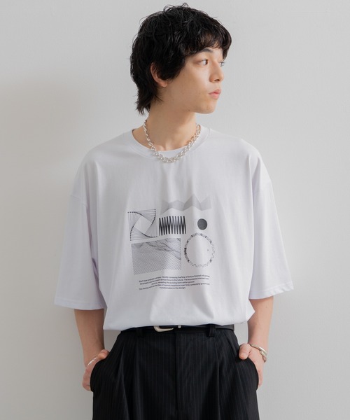 「SINSS」 半袖Tシャツ SMALL ホワイト メンズ