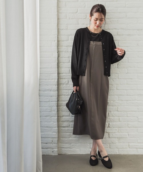 「GLOBAL WORK」 ニットカーディガン LARGE ブラック レディース