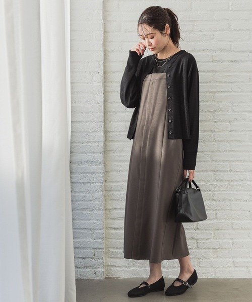 「GLOBAL WORK」 ニットカーディガン LARGE ブラック レディース