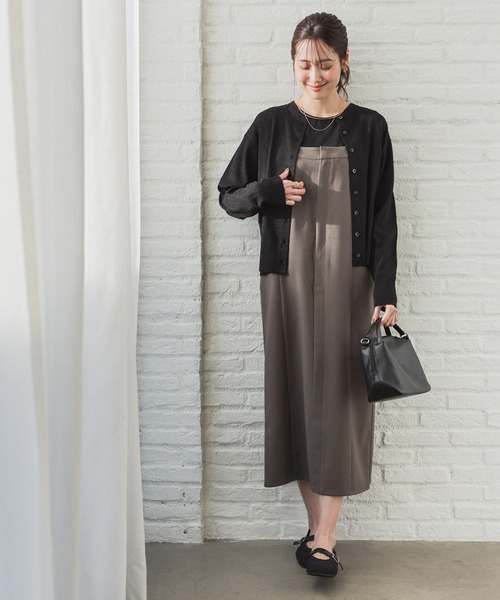 「GLOBAL WORK」 ニットカーディガン LARGE ブラック レディース