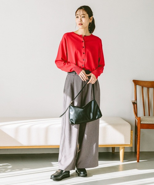 「GLOBAL WORK」 ニットカーディガン LARGE ブラック レディース