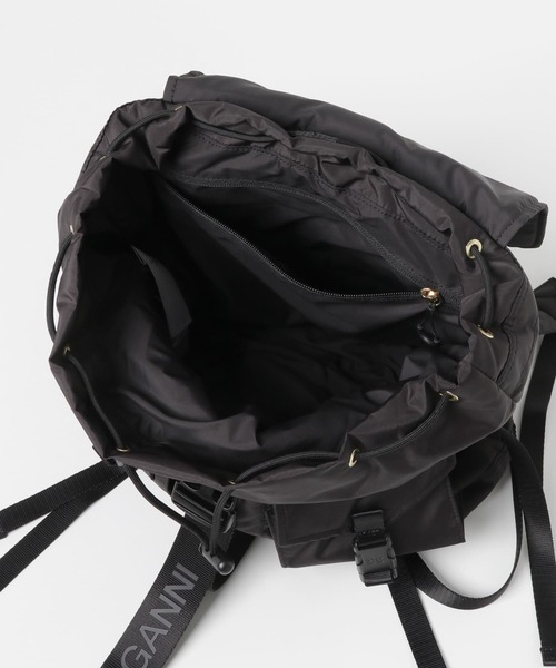 25日までの出品/GANNI ブラック ナイロン リュック Ganni Recycled tech backpack for Women - Black in UAE
