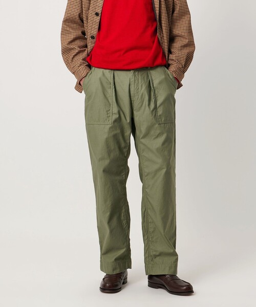 最新作UNITED ARROWSバックサテン ファティーグパンツWH UNITED ARROWS パンツ オーガニックコットン バックサテン