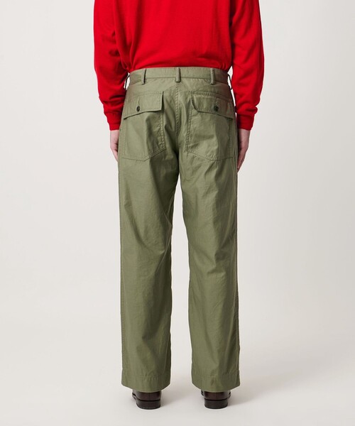 【激安】UNITED ARROWS バックサテン ファティーグパンツ オリーブ UNITED ARROWS｜オーガニックコットン バックサテン