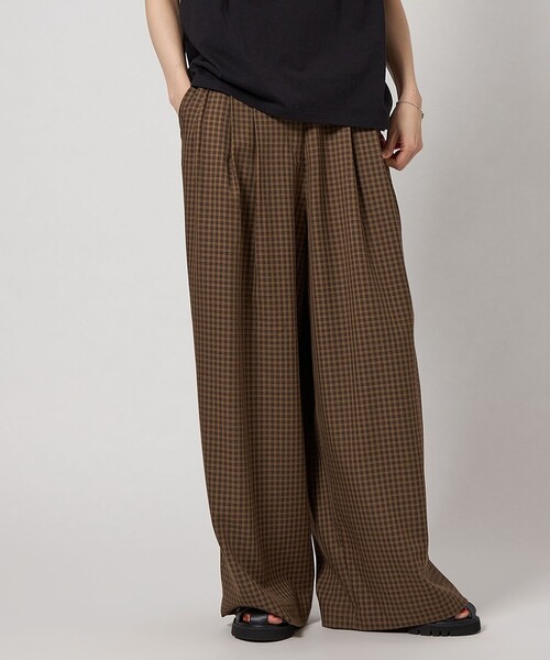 CITEN（シテン） スラックス パンツ 「CITEN」チェック3タックイージー