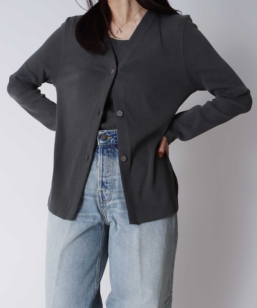 カーディガン Sugar Rose / pigment slit cardigan(ピグメントスリットカーディガン) レディース