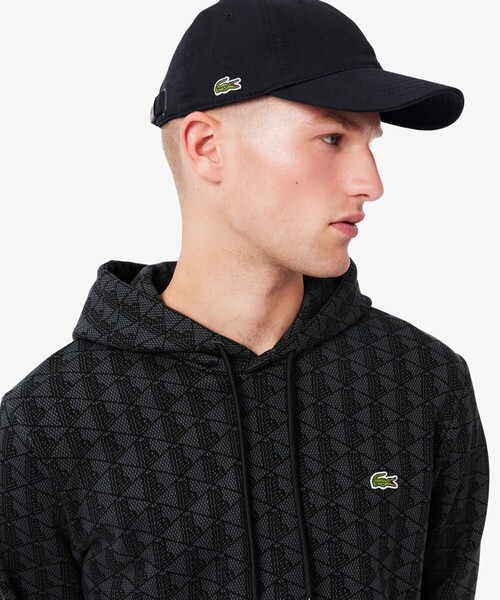 超美品　LACOSTEモノグラムスウェットフーディー セール】 モノグラムスウェットフーディー / 裏パイルスウェット