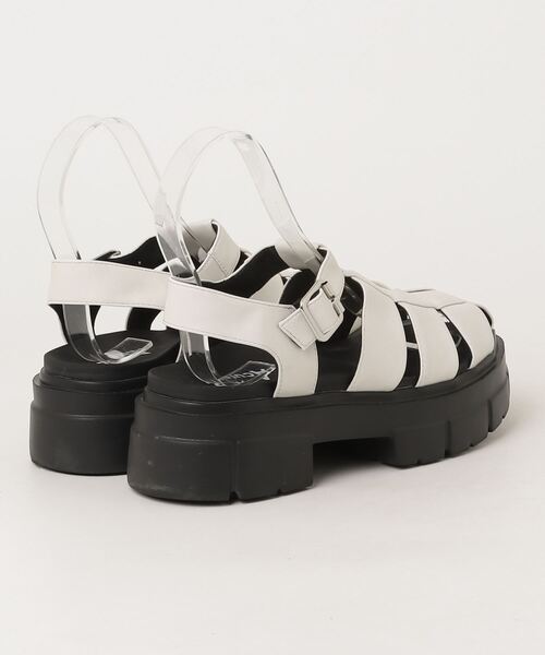 「AcureZ」 フラットサンダル LL ホワイト レディース_画像2