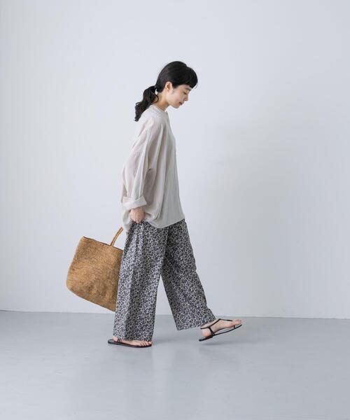 かぐれ パンツ コットン小花柄イージーパンツ レディース : ZOZOTOWN