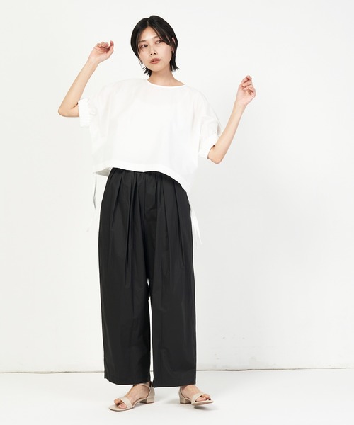 「nicholson and nicholson」 半袖ブラウス 38 ネイビー レディース_画像9