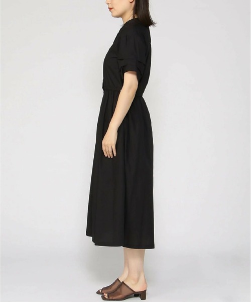 「PREFERIR」 半袖ワンピース MEDIUM ネイビー レディース_画像4