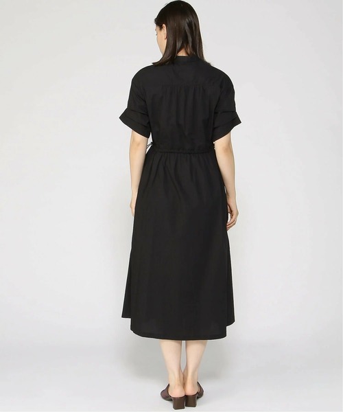 「PREFERIR」 半袖ワンピース MEDIUM ネイビー レディース_画像5