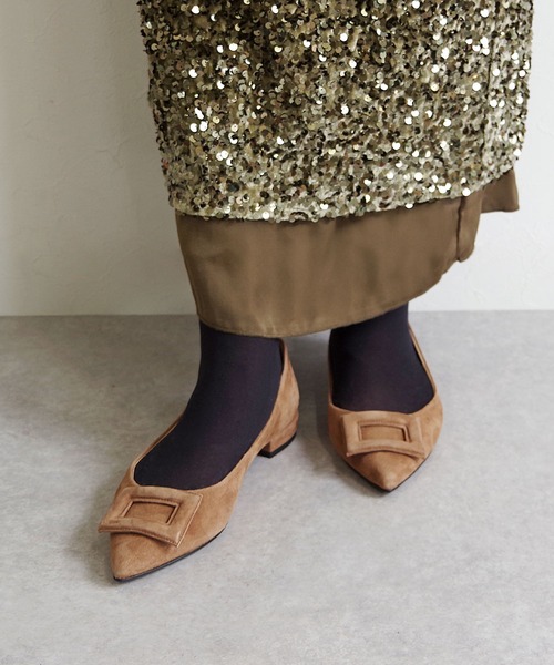 FABIO RUSCONI（ファビオルスコーニ） パンプス スクエアバックル