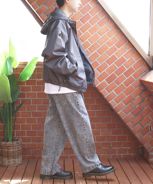 8 ブルゾン アウター チェックフードブルゾン メンズ レディース