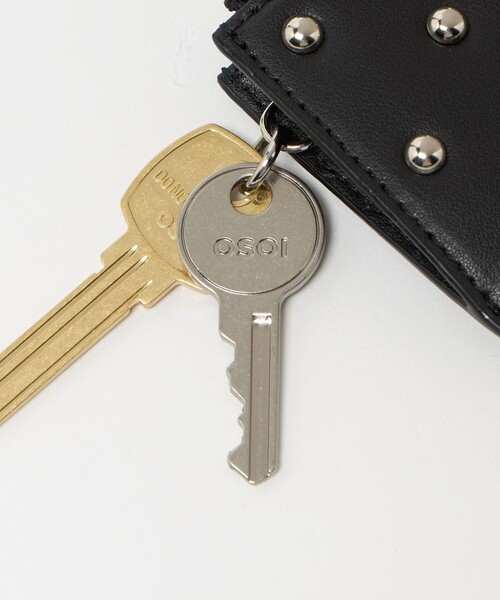 財布 「OSOI」CARD HOLDER STUD ウォレット レディース : ZOZOTOWN