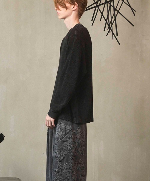 ★美品★ MAISON SPECIAL クルーネック 長袖 Tシャツ ブラック MAISON SPECIAL（メゾンスペシャル） tシャツ 「UNISEX」Prime-Over