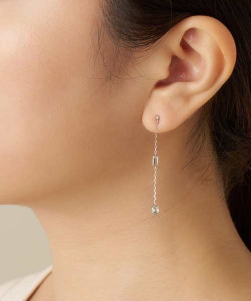 va vendome aoyama ピアス K10WG ジュエルモザイク ブルーカラー 