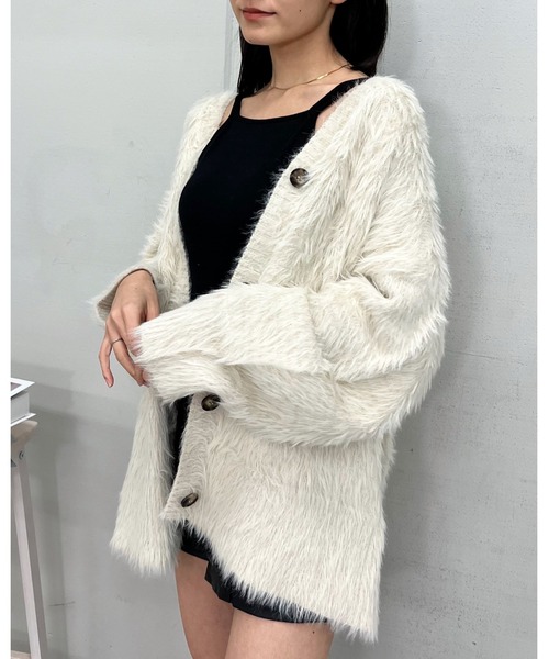 カーディガン 「＆soiree」モヘアライクシャギーニットカーディガン レディース | ＆soiree | 05