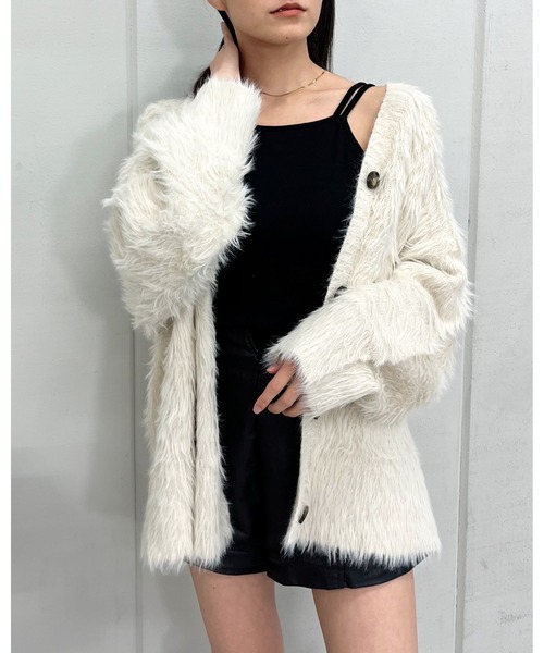 カーディガン 「＆soiree」モヘアライクシャギーニットカーディガン レディース | ＆soiree | 06