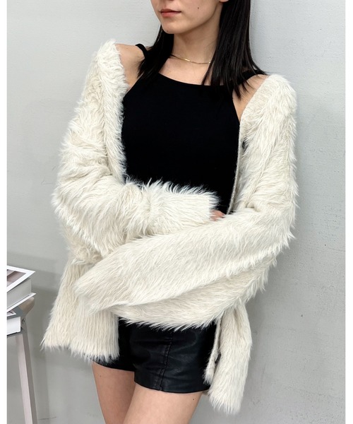 カーディガン 「＆soiree」モヘアライクシャギーニットカーディガン レディース | ＆soiree | 07