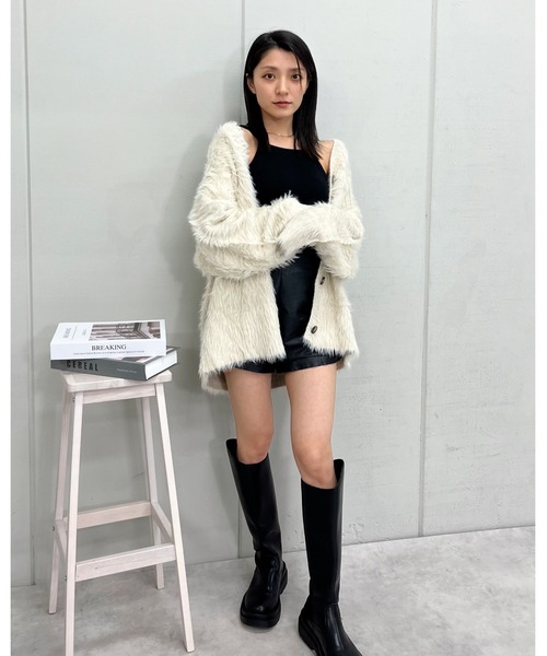 カーディガン 「＆soiree」モヘアライクシャギーニットカーディガン レディース | ＆soiree | 08