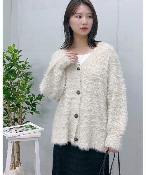 カーディガン 「＆soiree」モヘアライクシャギーニットカーディガン レディース | ＆soiree | 10