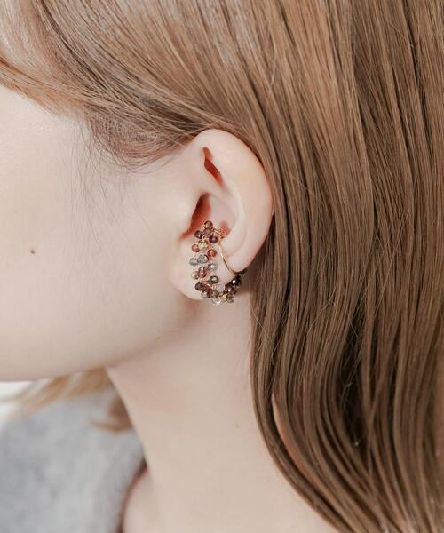 SMELLY（スメリー） イヤリング ガラスビーズイヤカフ レディース