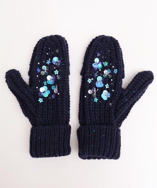 l'atelier du savon（アトリエドゥサボン） 手袋 _ビーズ刺繍 宝石