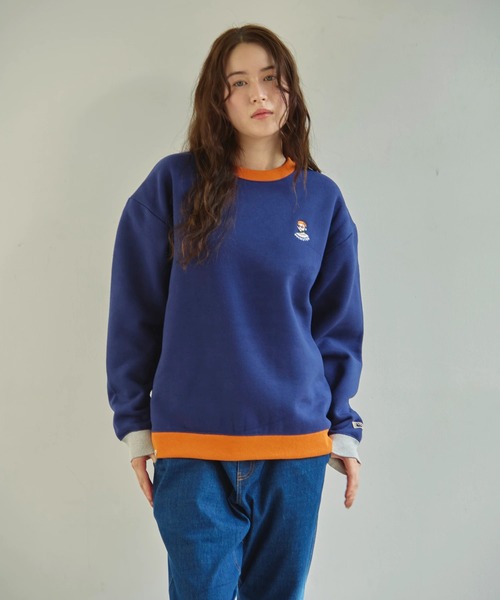 DAWNGLOW ネイビー スウェット go slow caravan（ゴースローキャラバン） トレーナー スウェット