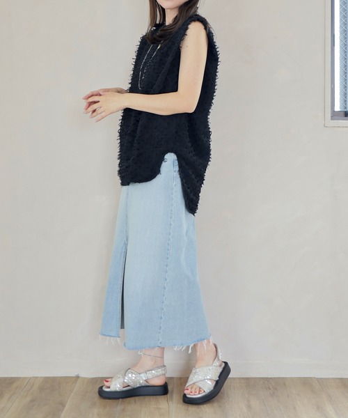 「SESTO」 フラットサンダル L シルバー レディース_画像8