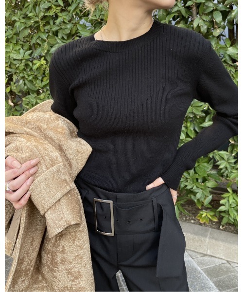 ルシェルブルー　ミリタリーニット LE CIEL BLEU（ルシェルブルー） ニット セーター トゥーテクスチャー