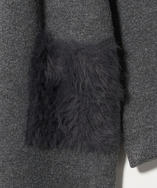 A DAY IN THE LIFE カーディガン ファーポケット ロングカーディガン