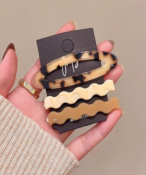 ヘアクリップ 3個入り/セット ヘアクリップ : ZOZOTOWN Yahoo!店