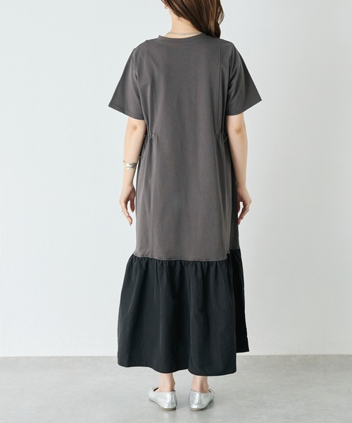 「LAVEANGE」 半袖ワンピース 3L ブラック レディース_画像4