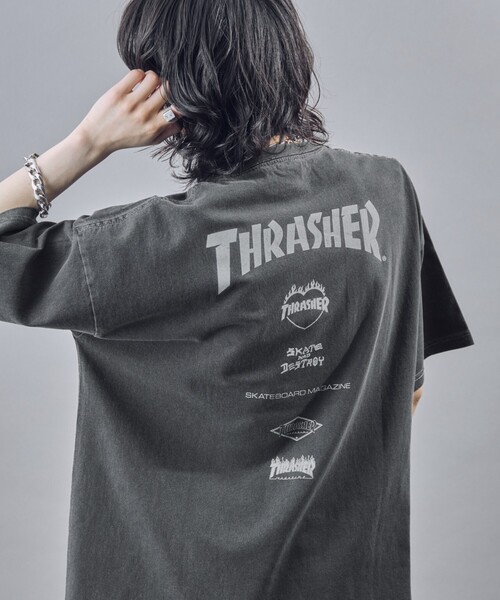 「THRASHER」 半袖Tシャツ LARGE ブラック メンズ_画像2