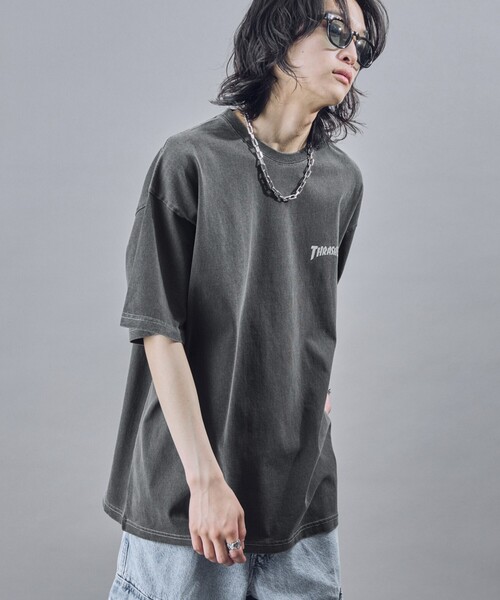 「THRASHER」 半袖Tシャツ LARGE ブラック メンズ_画像5