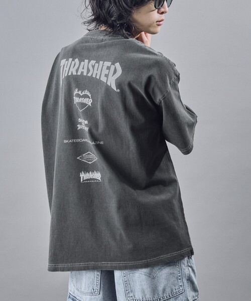 「THRASHER」 半袖Tシャツ LARGE ブラック メンズ_画像7