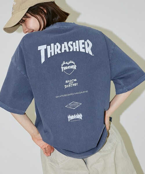 「THRASHER」 半袖Tシャツ LARGE ブラック メンズ_画像9