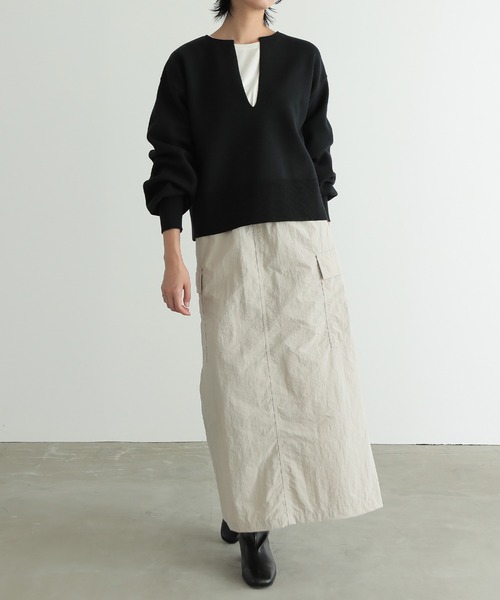 「for/c」 長袖ニット L ライム レディース_画像7