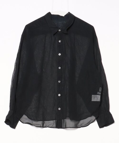 HYKE 黒色シャツ ハイク、近年物 HYKE（ハイク） 長袖シャツ 2 ブラック レディース : ZOZOTOWN Yahoo