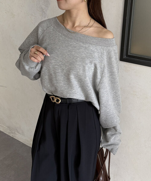 「Thevon」 スウェットカットソー FREE ブラウン レディース_画像2