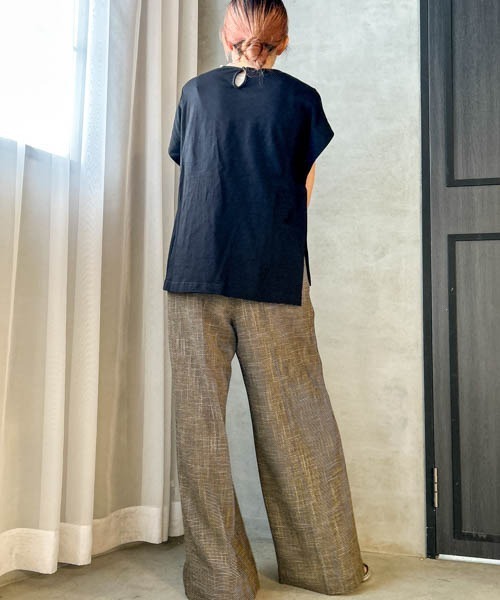 「LAUTREAMONT」 半袖カットソー 9号 ベージュ レディース_画像2