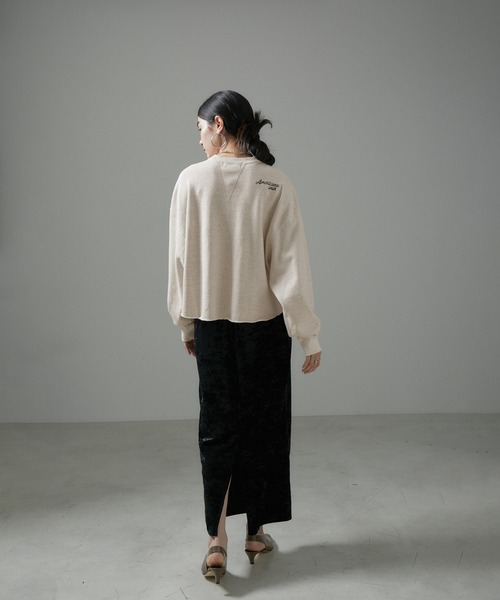 「AMERICANA」 スウェットカットソー FREE スミクロ レディース_画像3