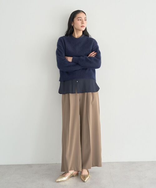 YECCA VECCA（イェッカヴェッカ） パンツ 金釦ワイドパンツ レディース