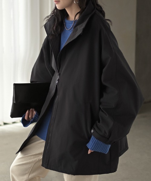 HUG.U（ハグユー） ブルゾン アウター ドルマン裏フリースジップ